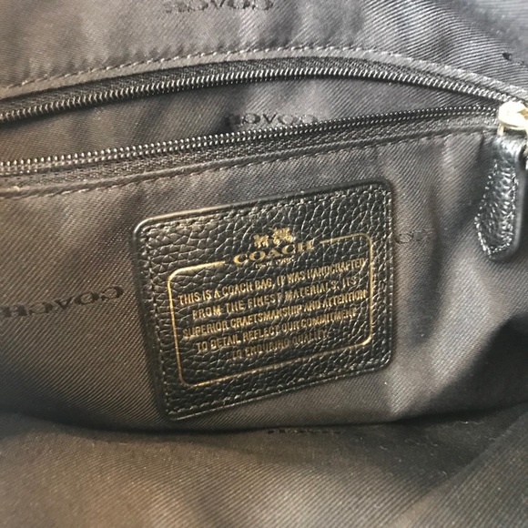 Coach Black Shoulder Bag with Gold Accents - Picture 5 of 13